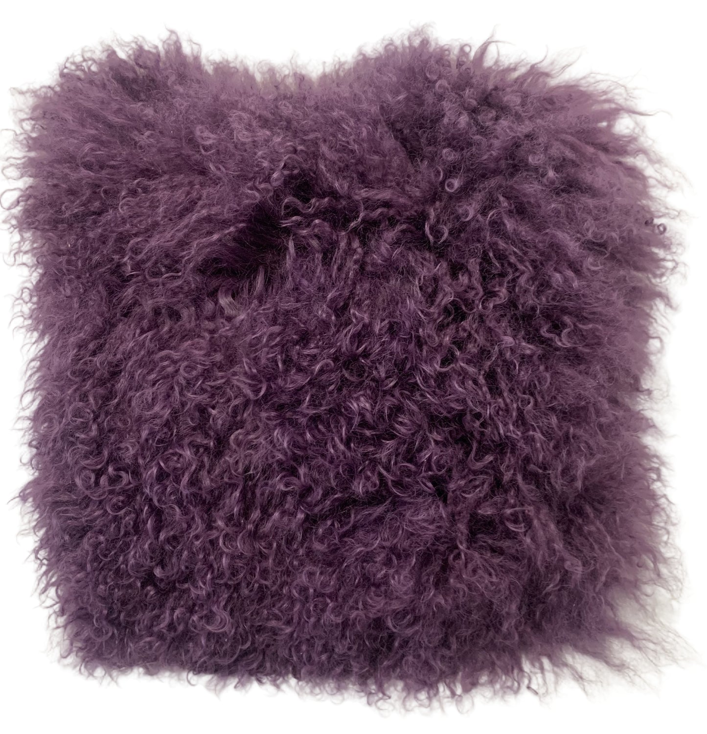 Mongolian Lambswool Cushion - Aubergine image 0