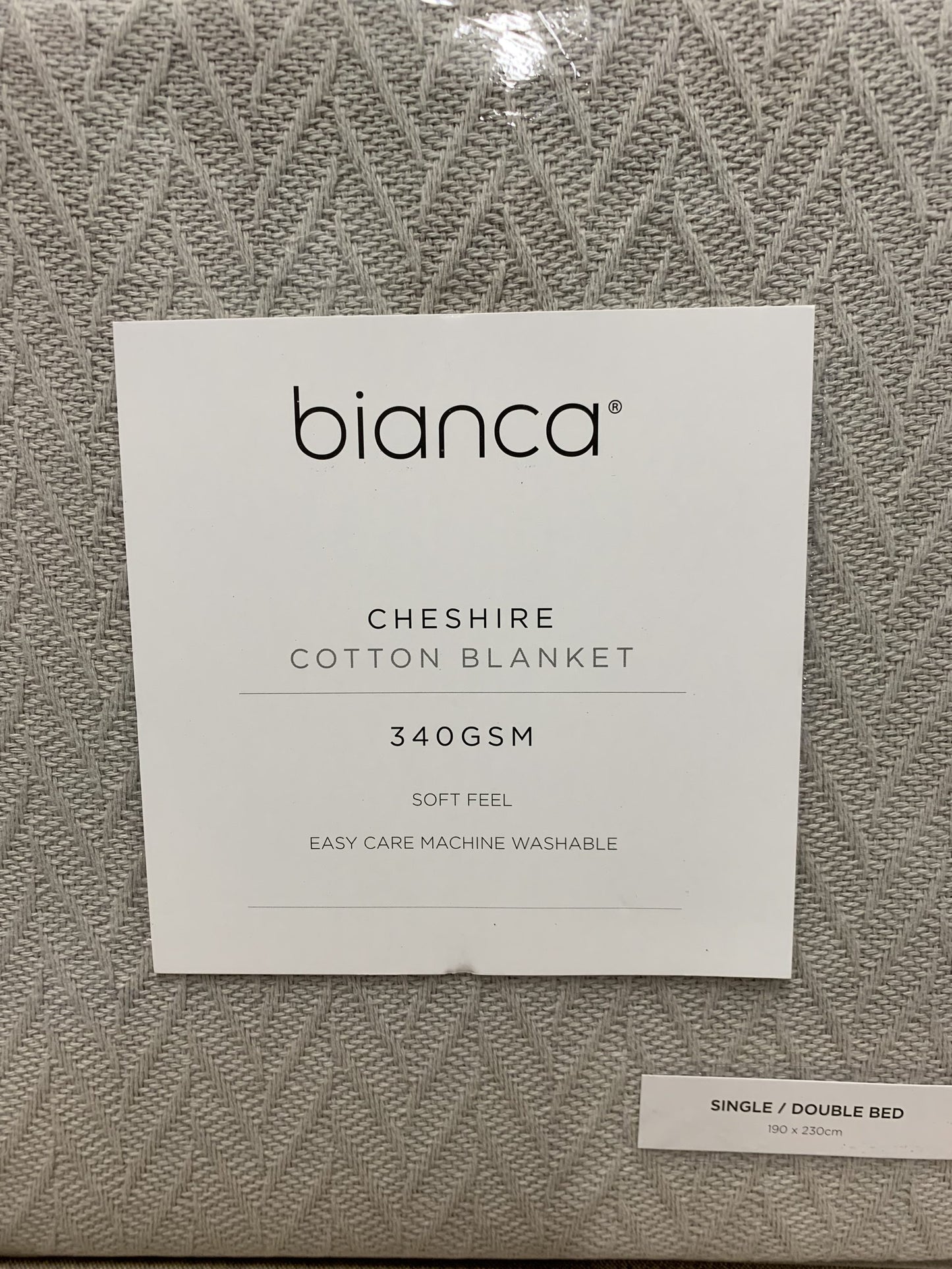 Bianca Single/Double - Cheshire Cotton Blanket Taupe image 0