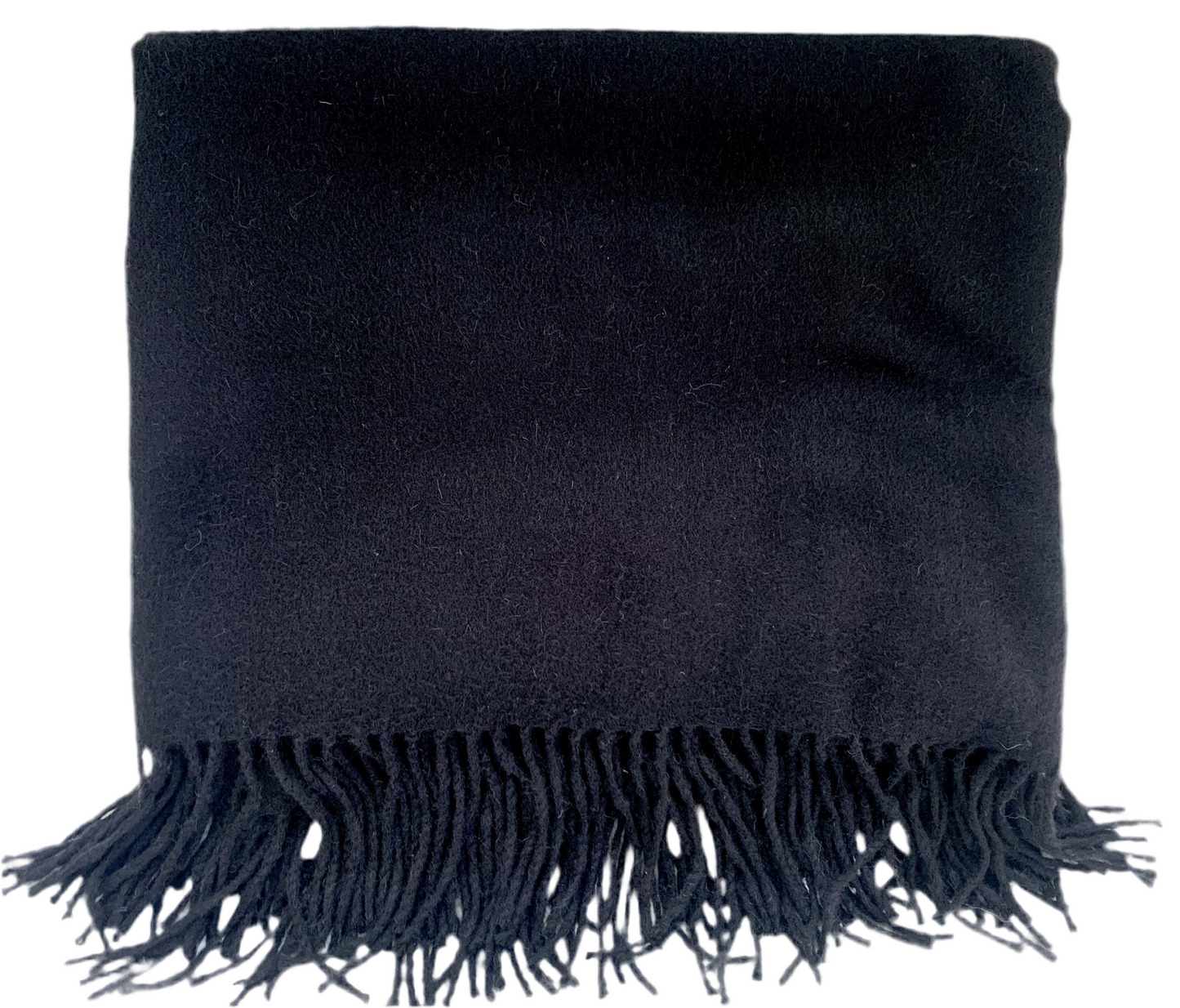 Linen & Moore Throw Black-Cashmere/ Wool