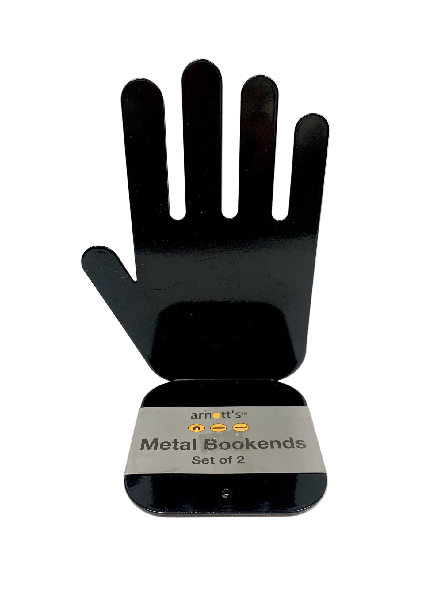 Metal Bookends Hands - Black image 0