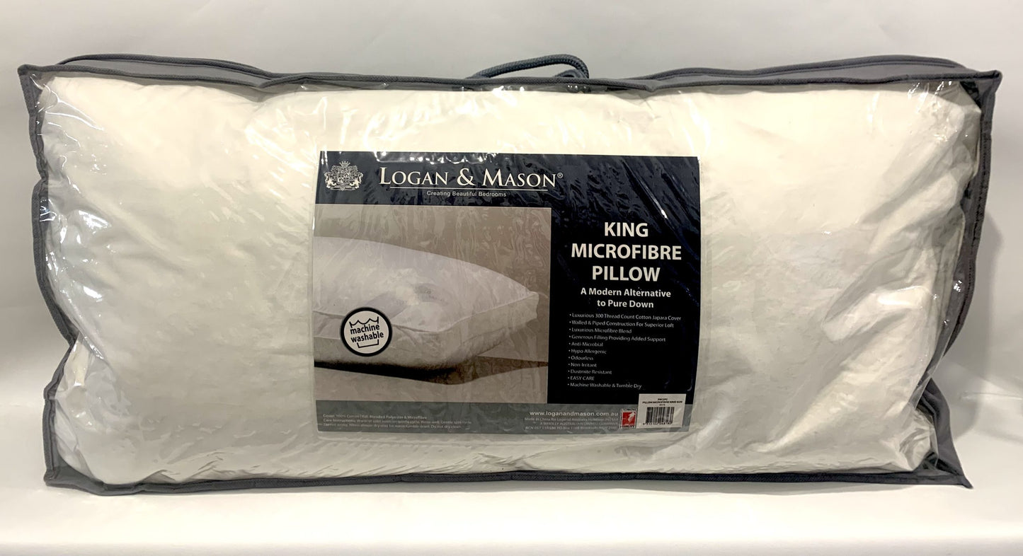 Logan & Mason King Micrfofibre Pillow image 0