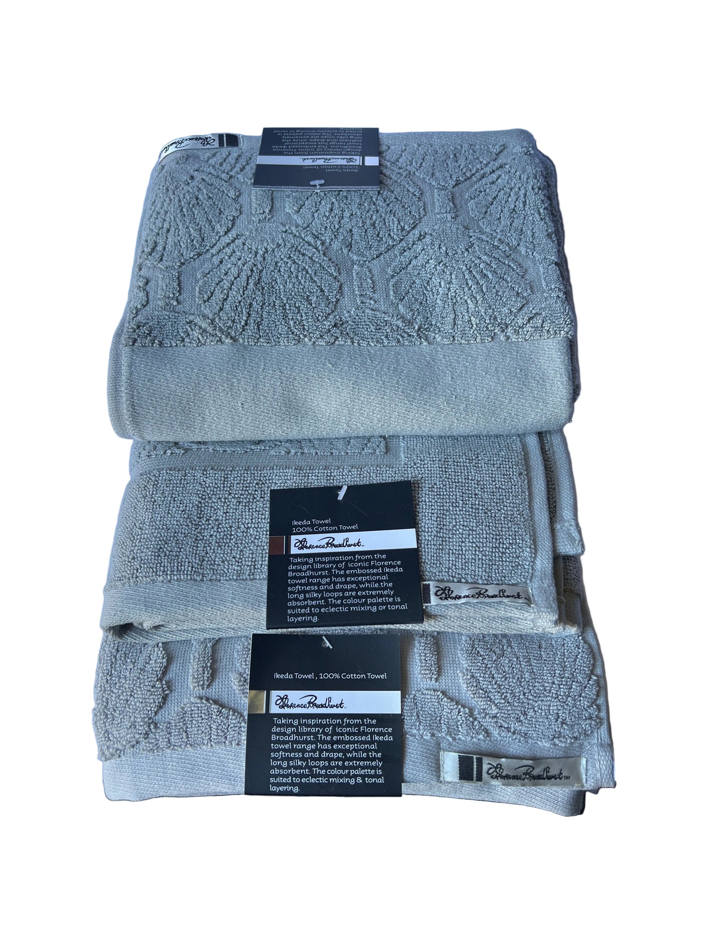 Florence Broadhurst - Ikeda - 3 pce Towel set - Silver