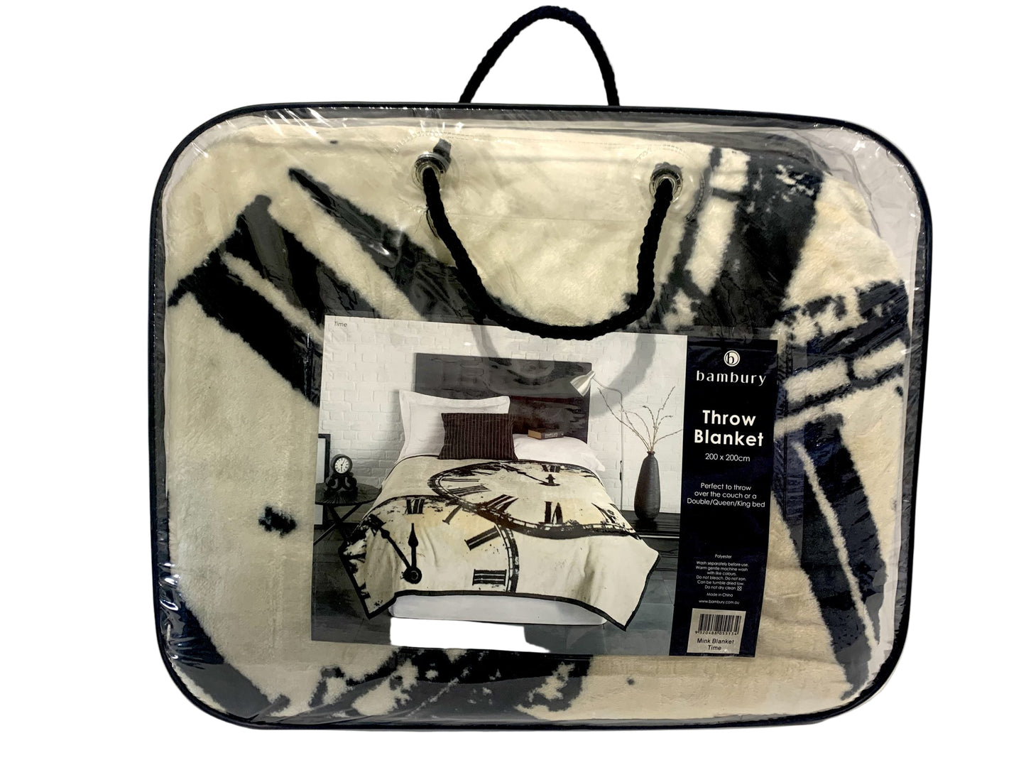 Bambury - Throw Blanket 200 x 200cm - Time image 0