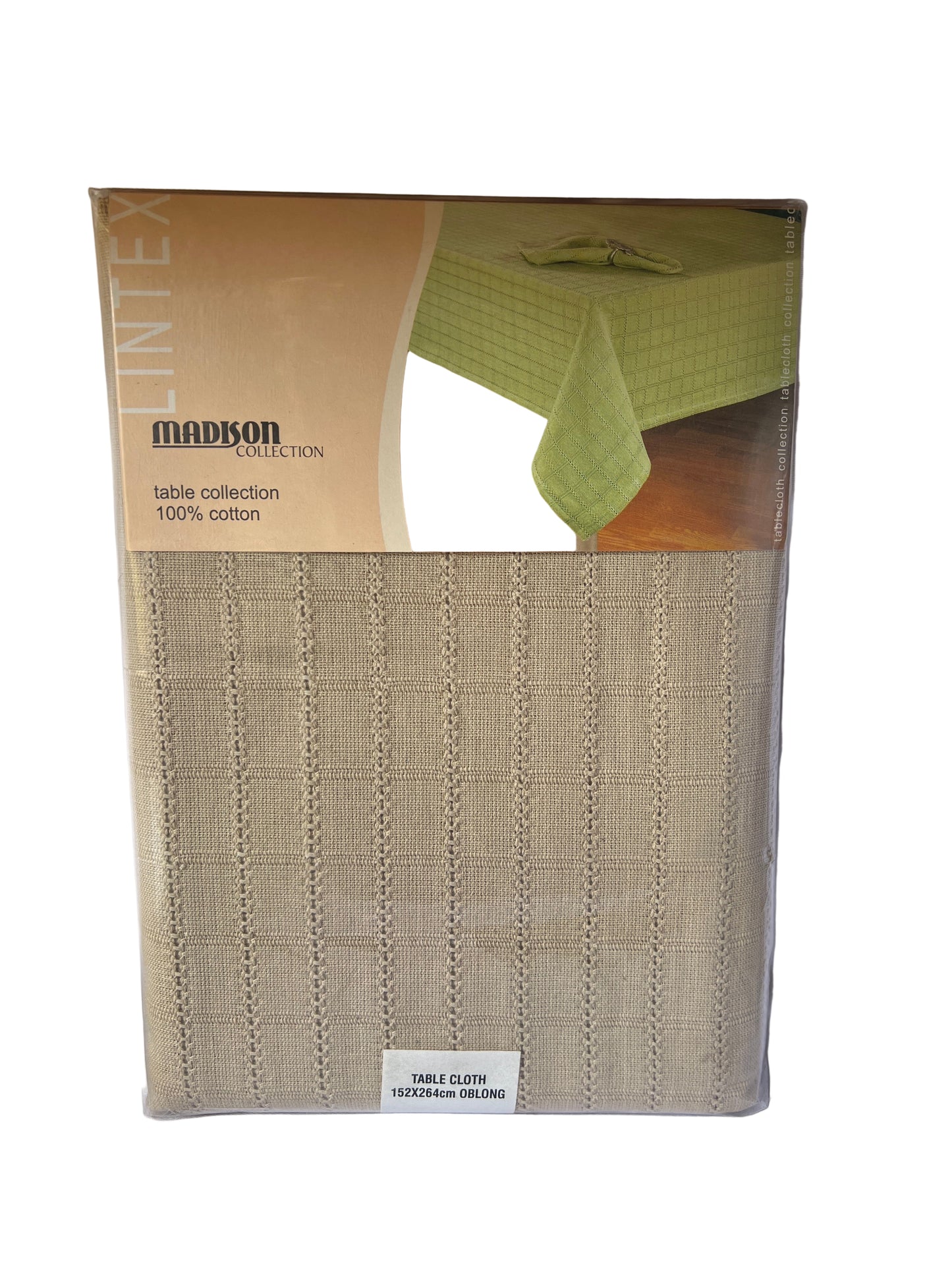 Lintex - Madison Tablecloth Sand - 152cm x 264cm
