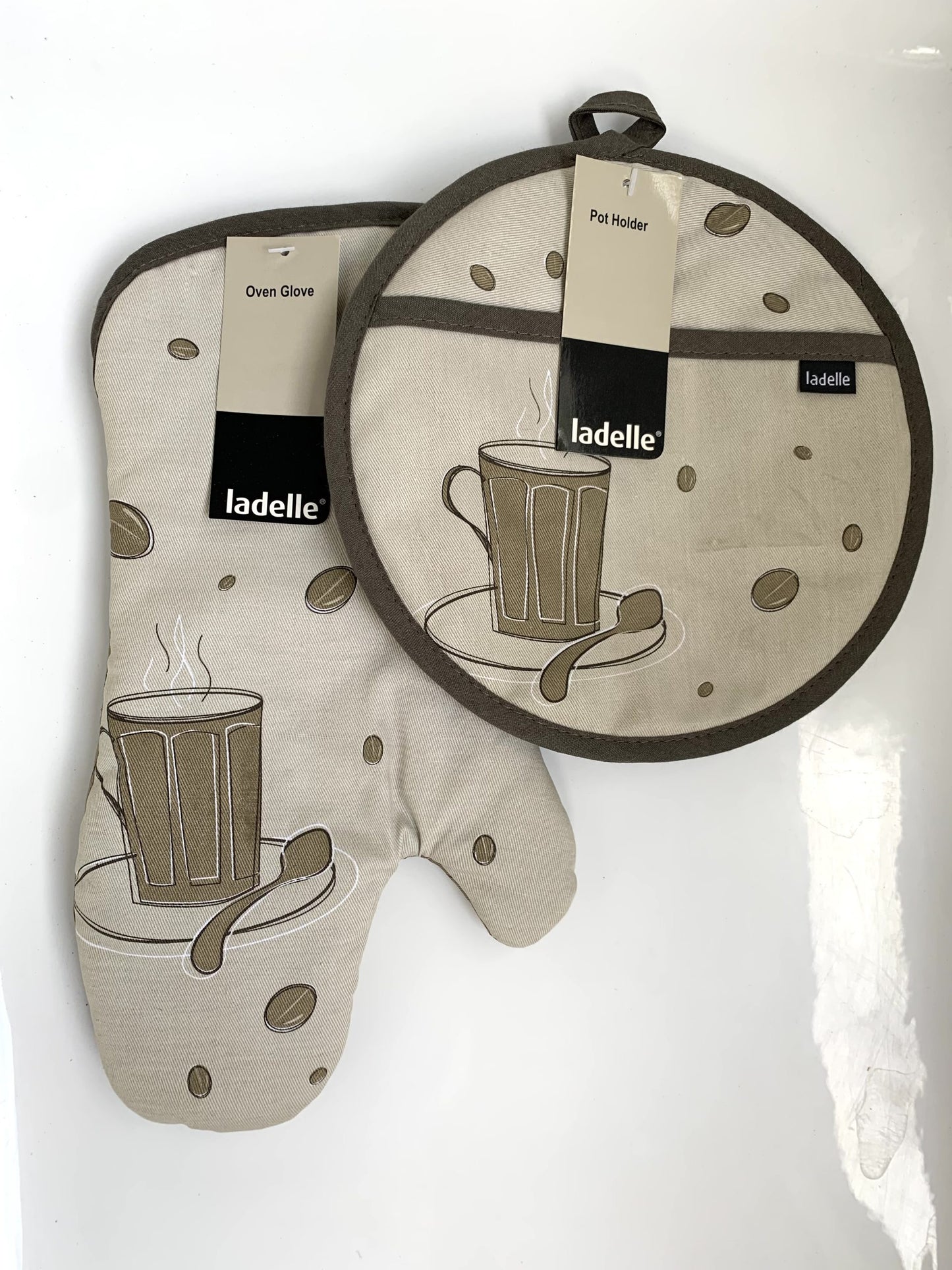 Ladelle Oven Mitt Pot Mitt Set Coffee Aroma image 0