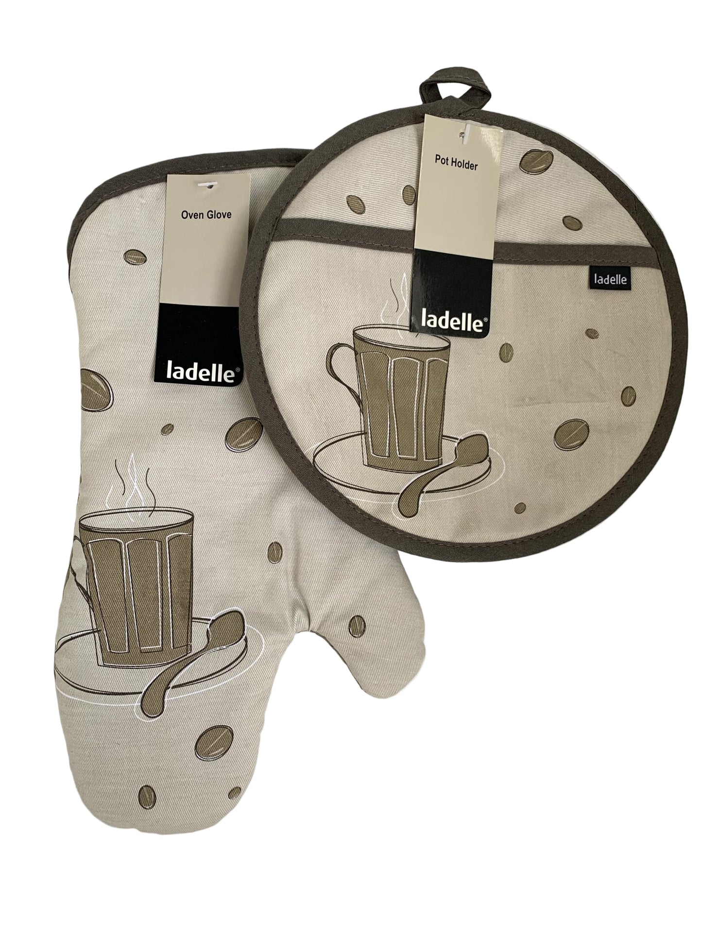 Ladelle Oven Mitt Pot Mitt Set Coffee Aroma image 0