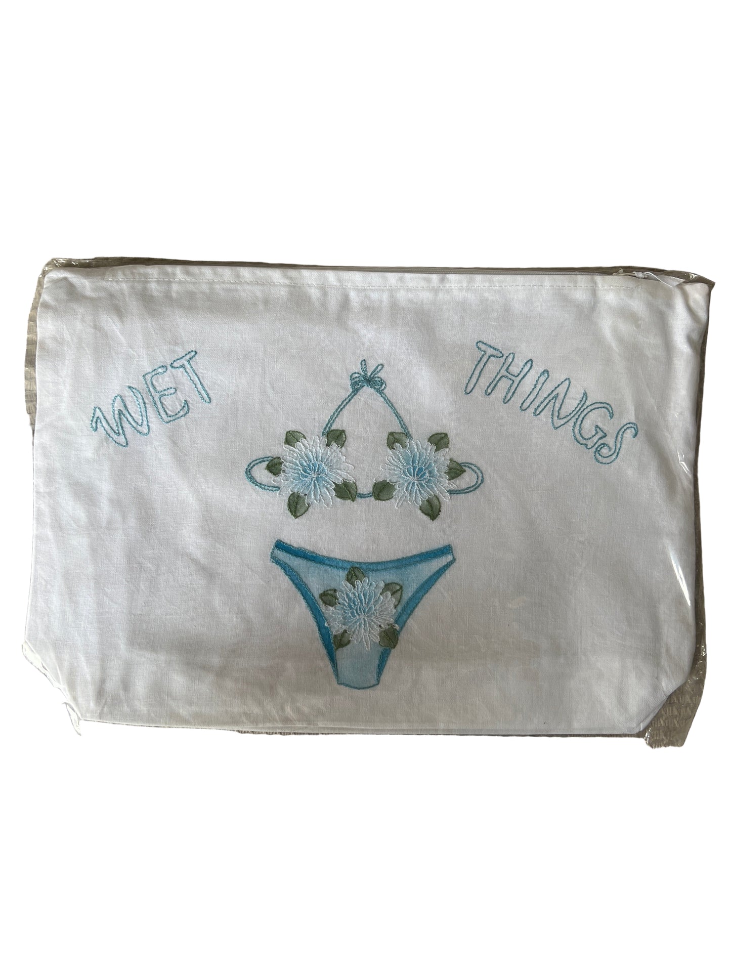 Travel Wet Bag - Plastic Lined - Blue