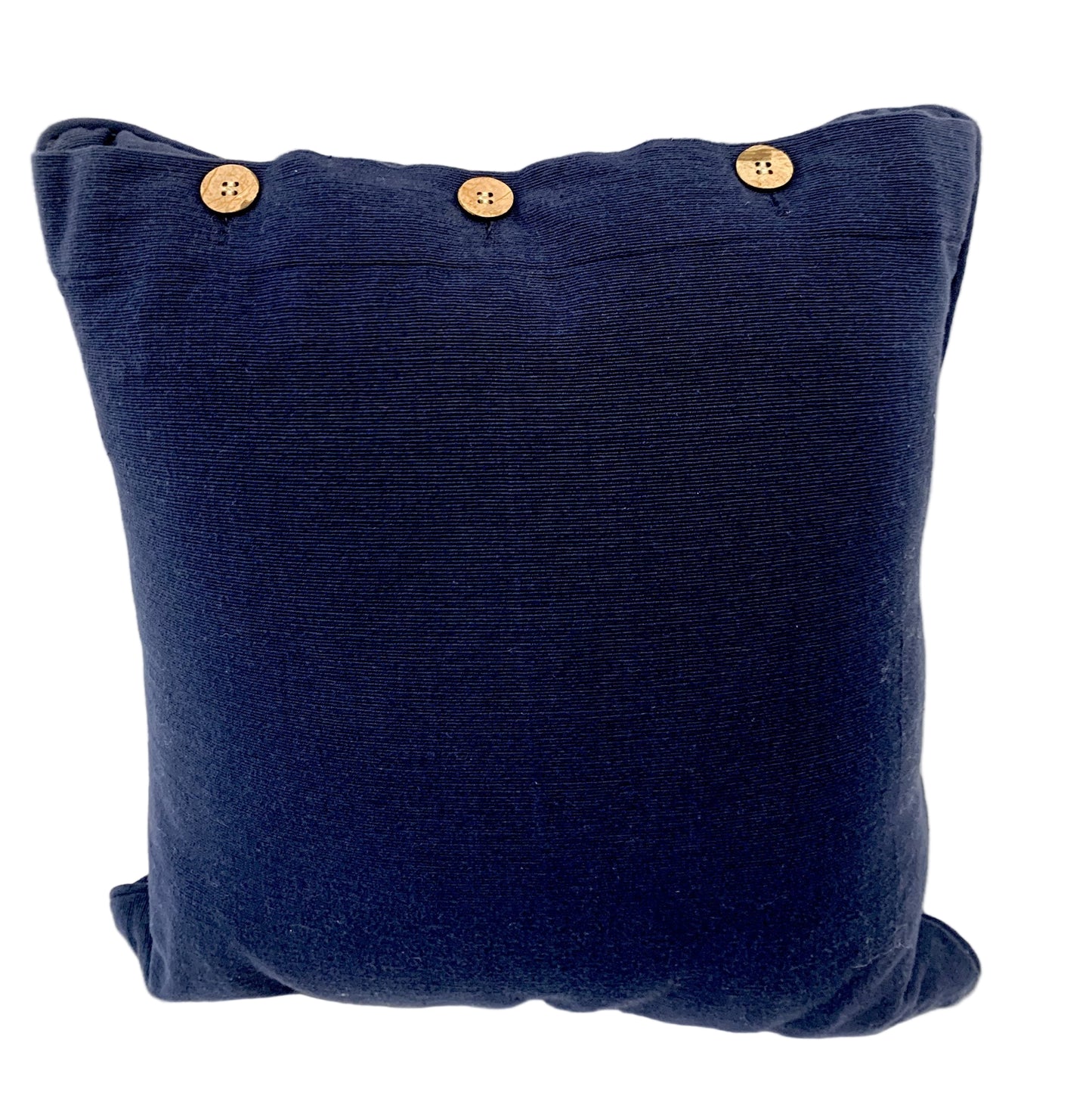 Resort Solid Navy Cushion Button Detail 40 x 40cm image 0