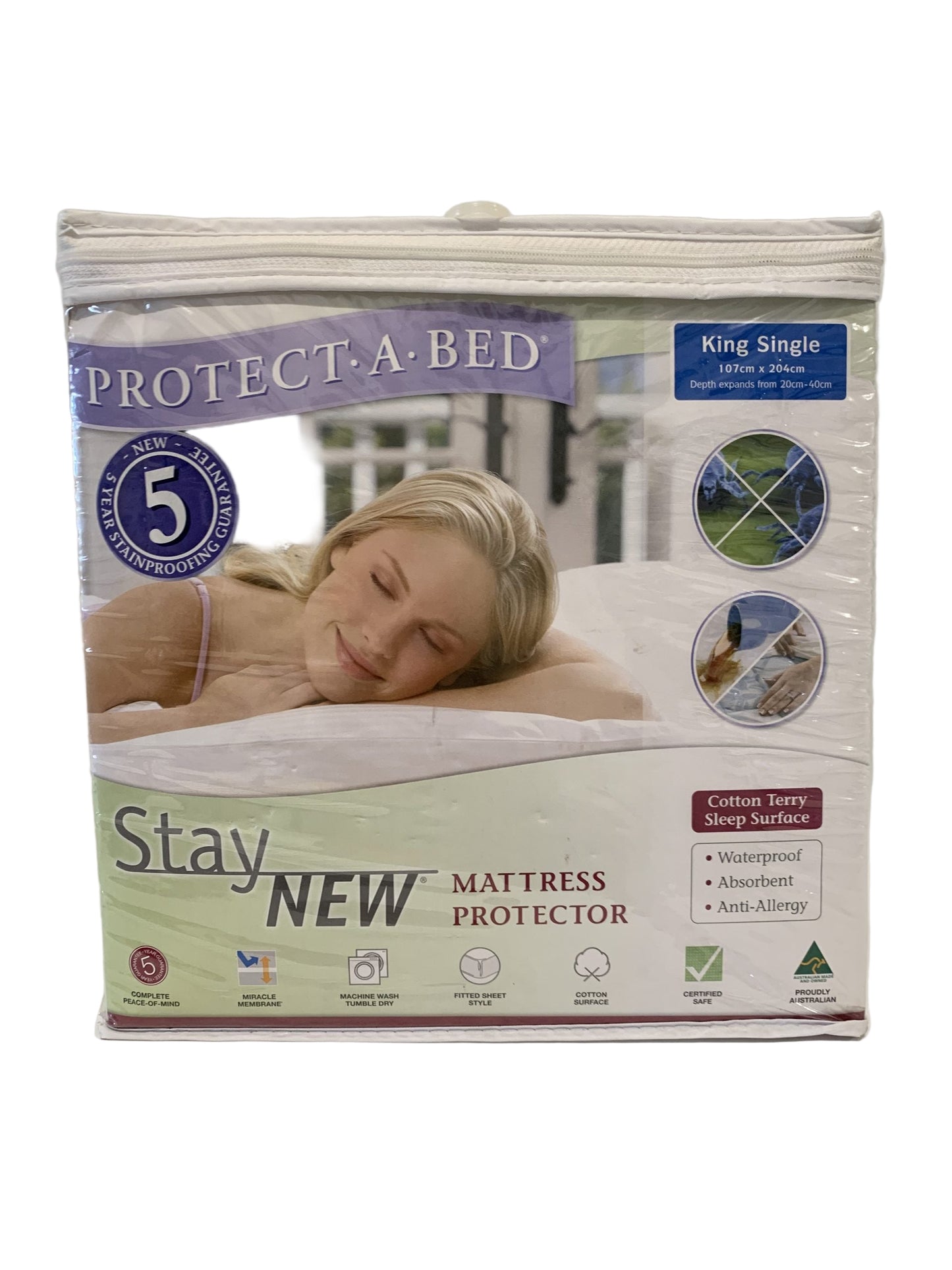Protecta bed - Stay New Mattress Protector Waterproof - King Single image 0