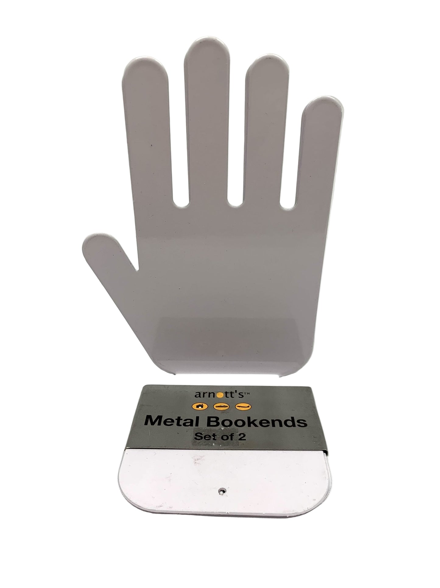 Metal Bookends Hands - White image 0