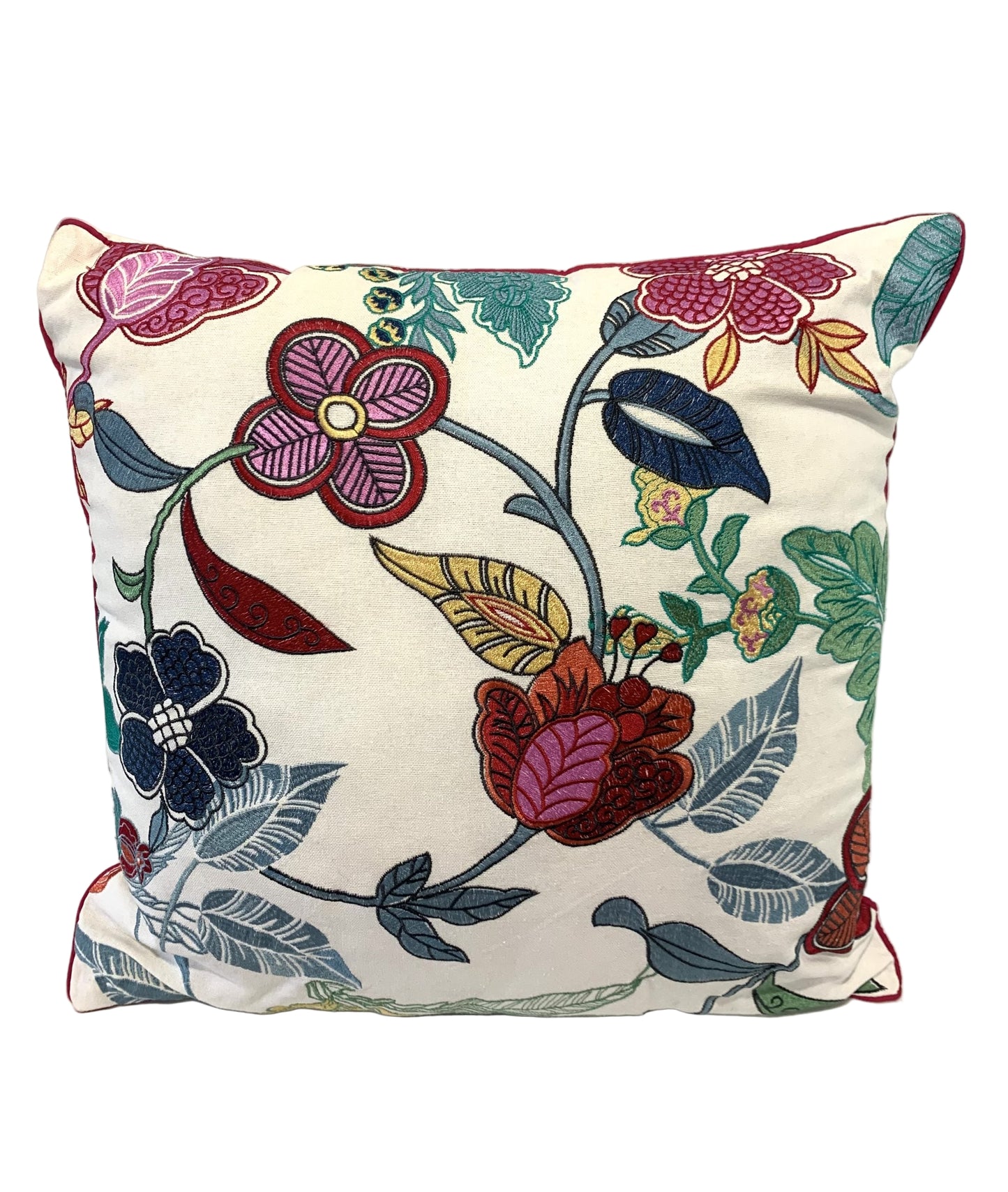 Floral embroidered Cushion - 45 x 45cm image 0