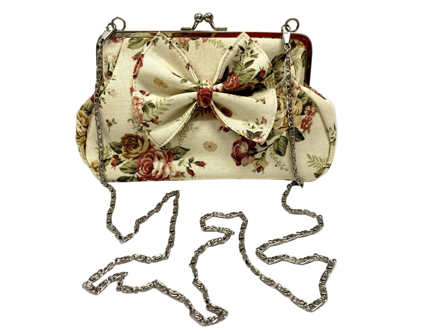 Vintage small floral handbag - Rose image 0