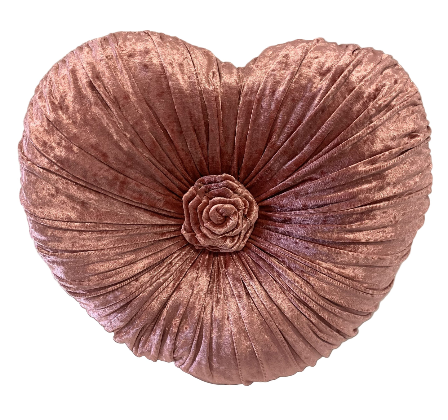 Velour Rosette Heart Cushion image 0