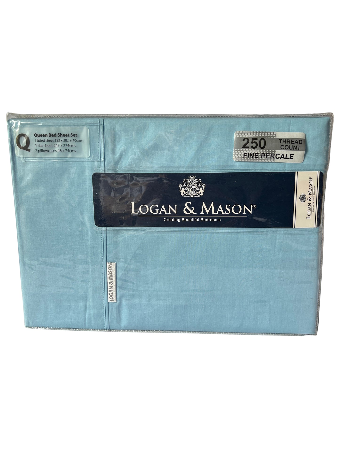 Logan & Mason - Queen - Sheet Set 250 Thread Count- Sky