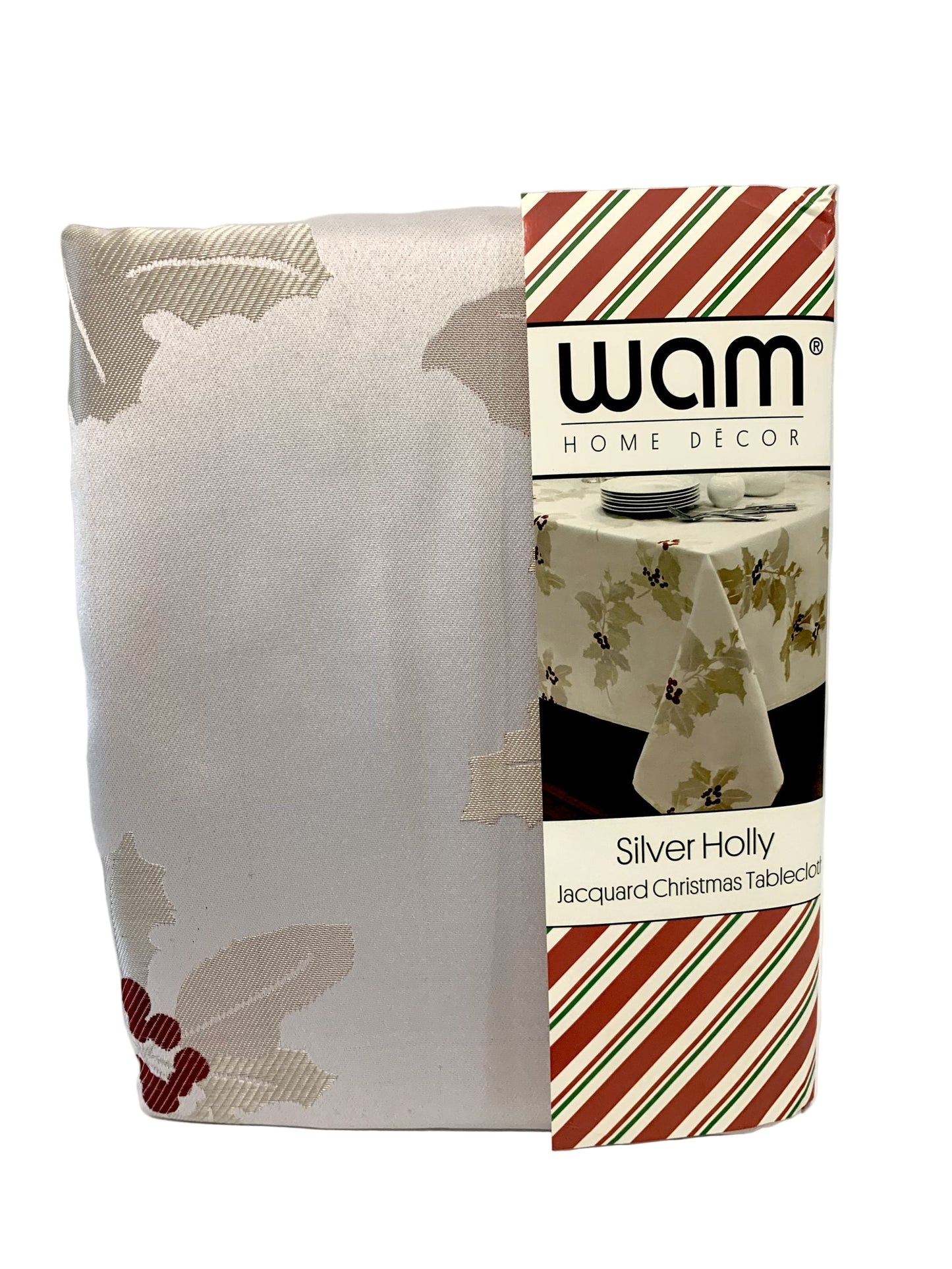 WAM Silver Holly Tablecloth - 150 x 300cm Polyester/Cotton. image 0