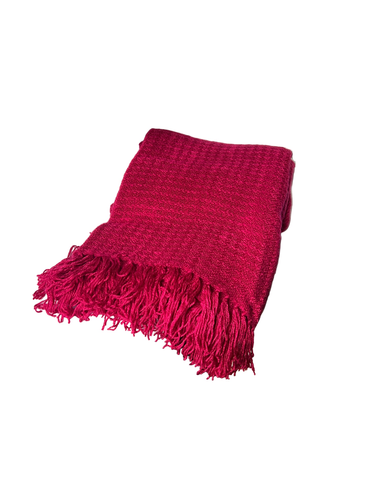 Linen & Things - Hot Pink FringedThrow