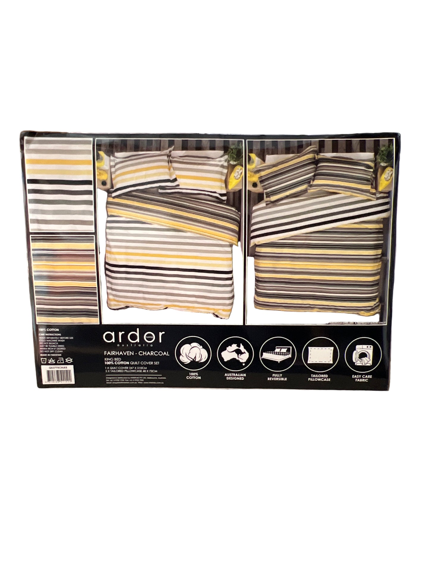 Ardor - King - Fairhaven Quilt Set - Charcoal