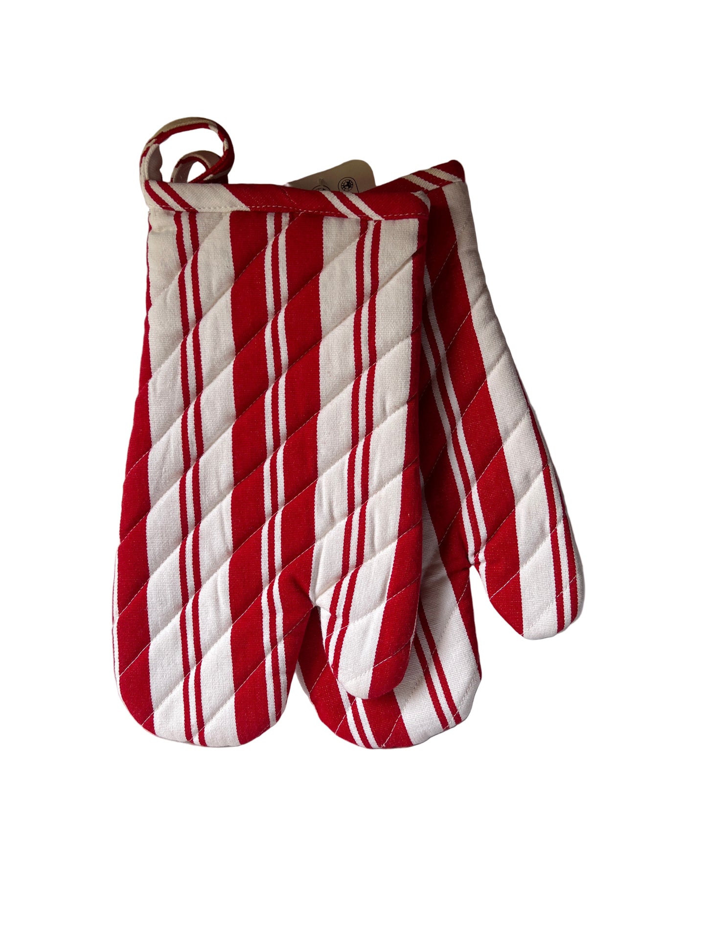 Stripe Oven Mitt Red/White Set of 2