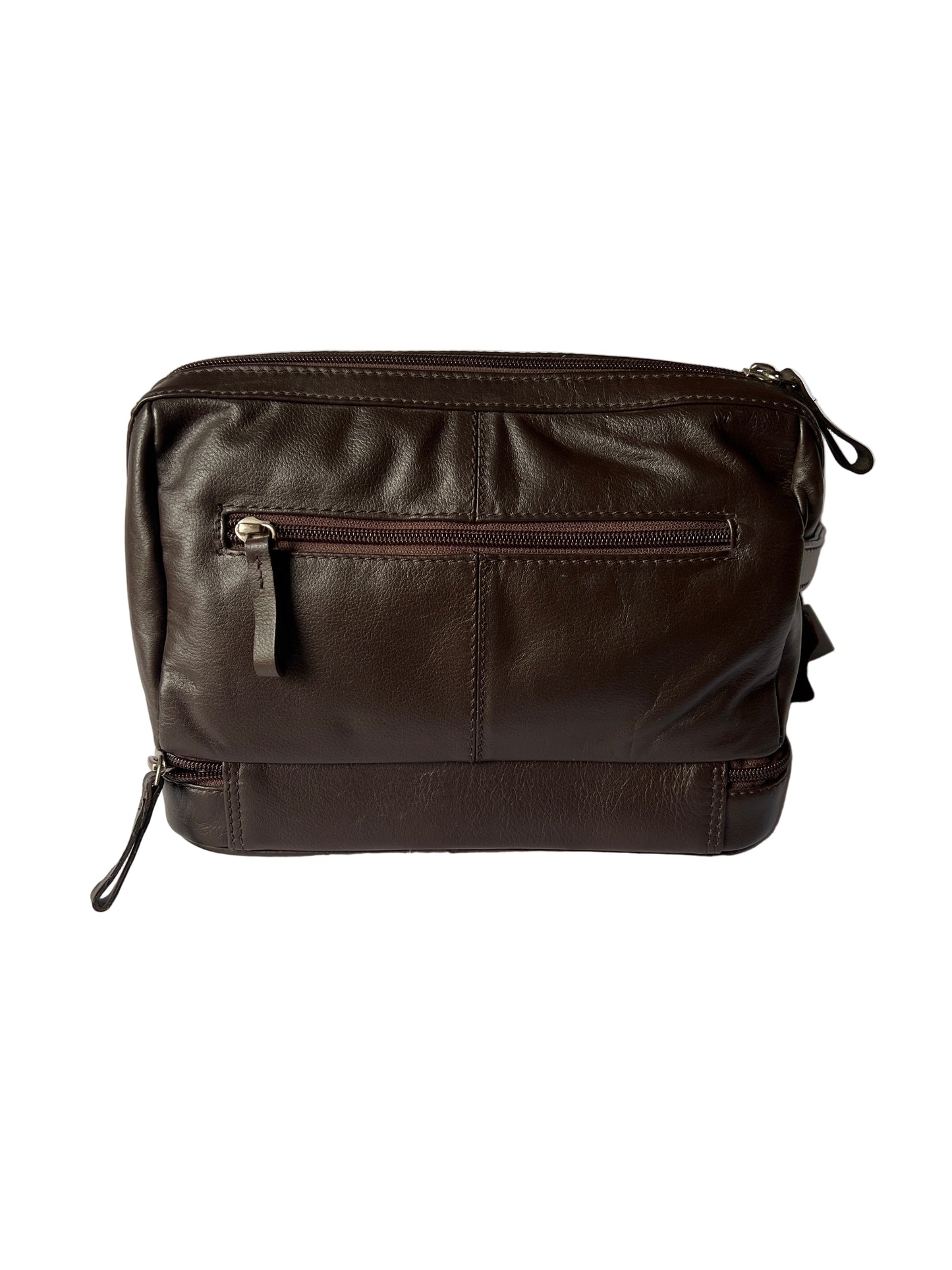 Oran - Leather Toiletry Bag Brown
