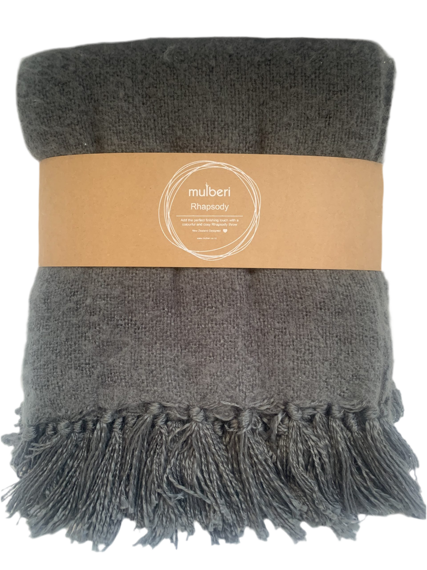 Mulberi Throw - Rhapsody Charcoal