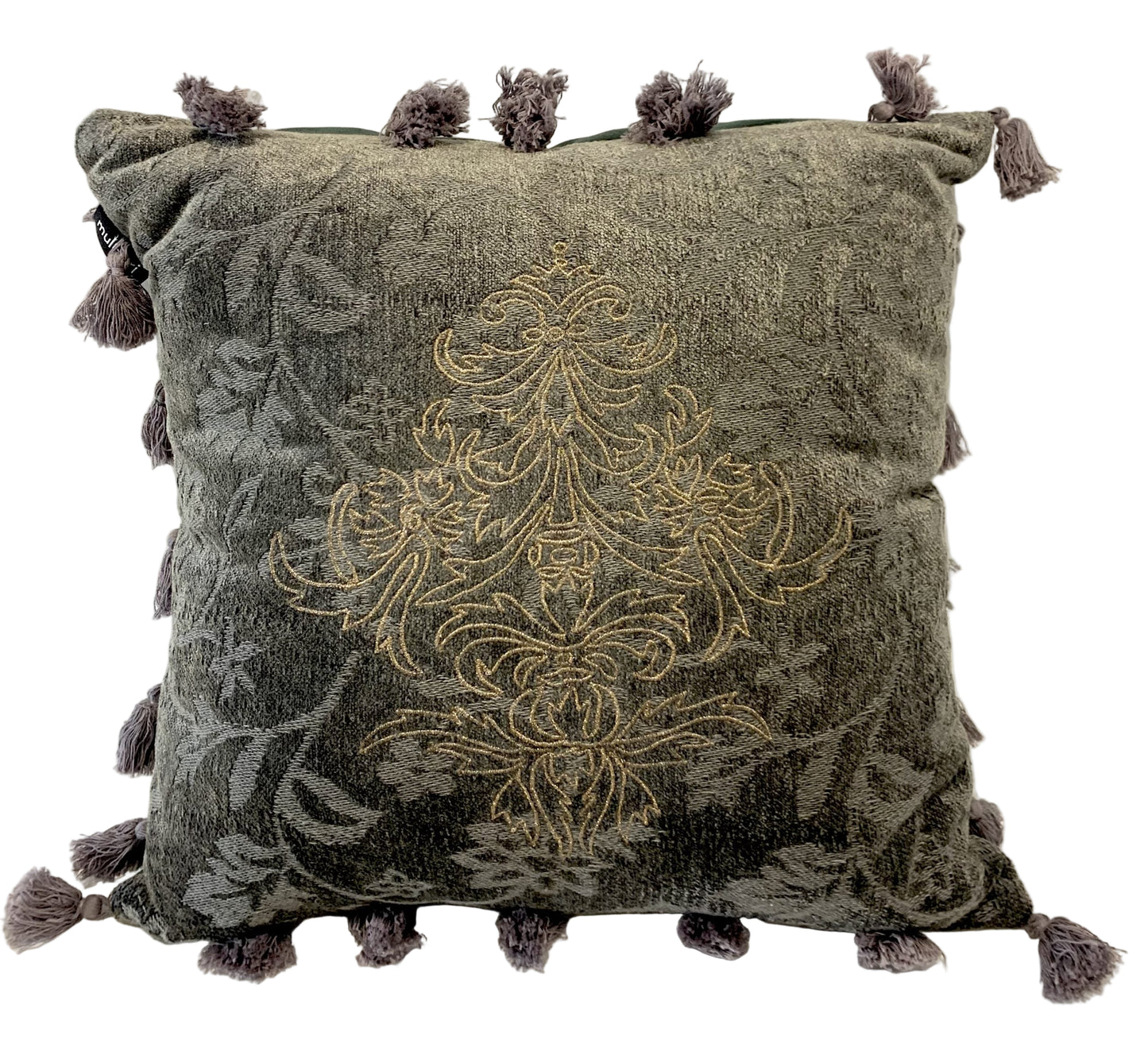 Mulberi Monique Pewter Cushion - Grey/Gold image 0