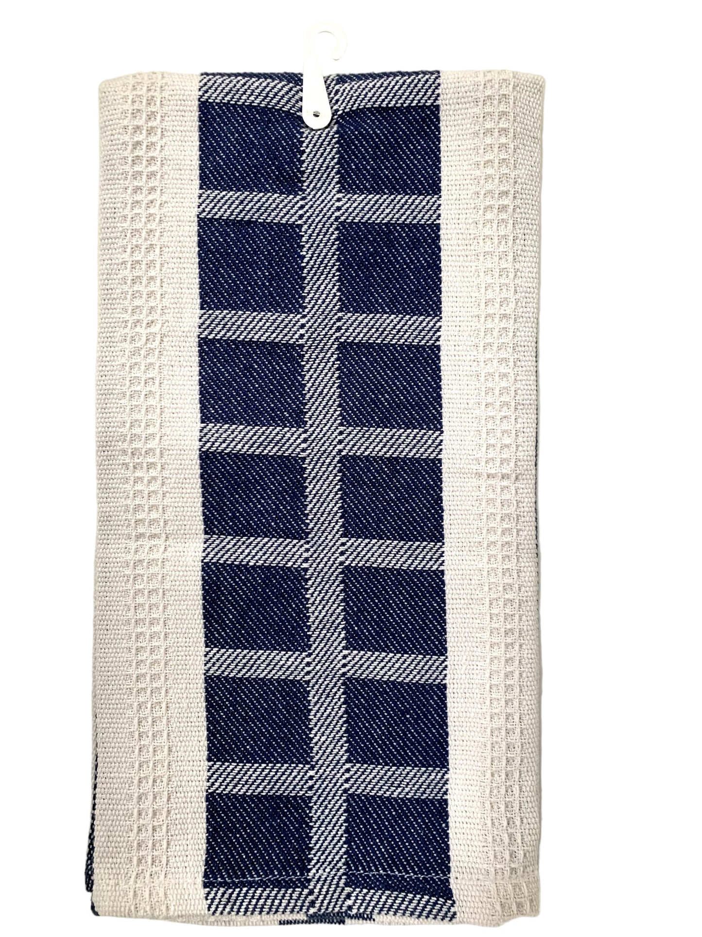 Lintex T Towel- Checkers-Navy image 0