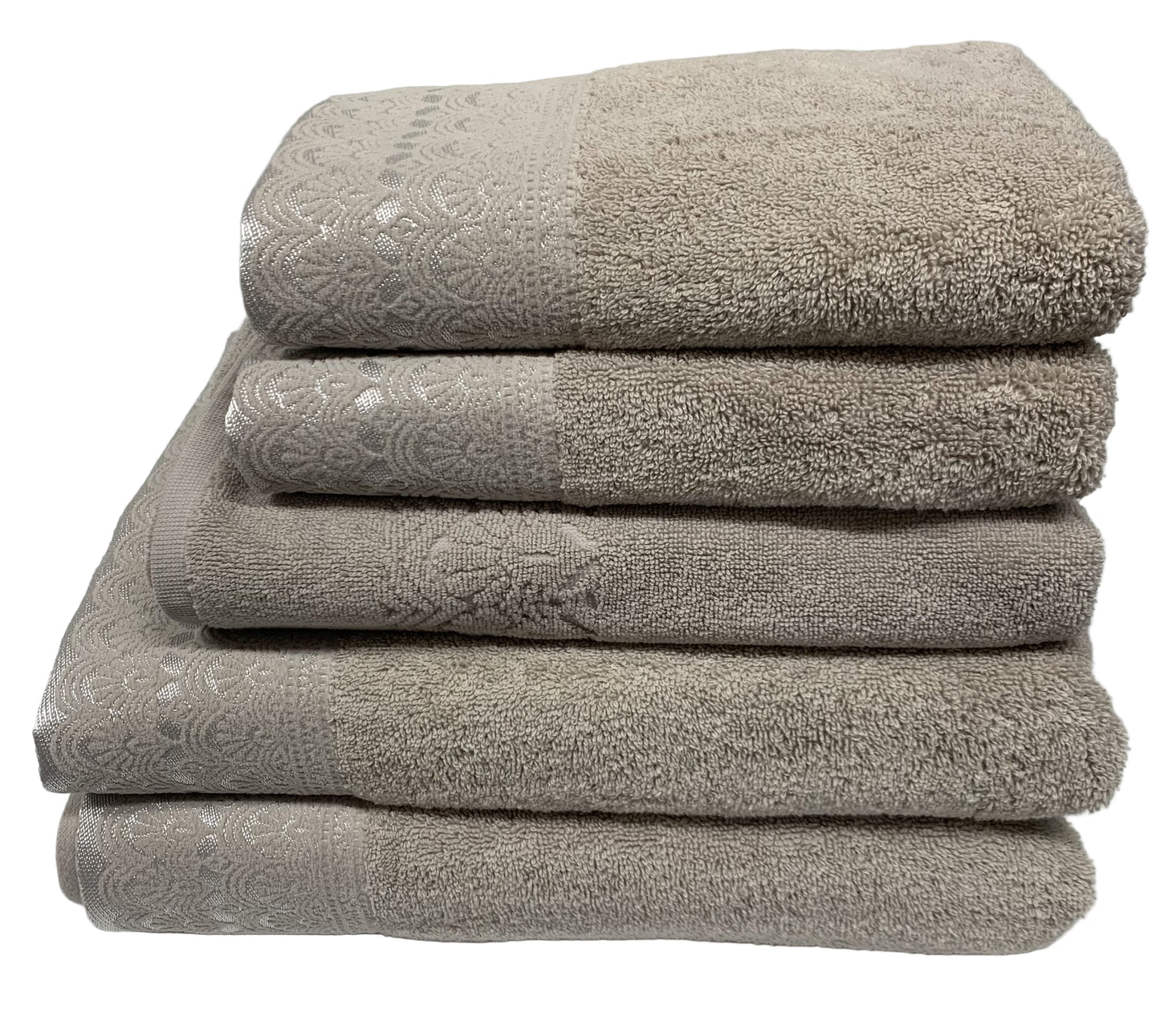 Bianca - 5Pce Towel Set - Victoria - Taupe image 0