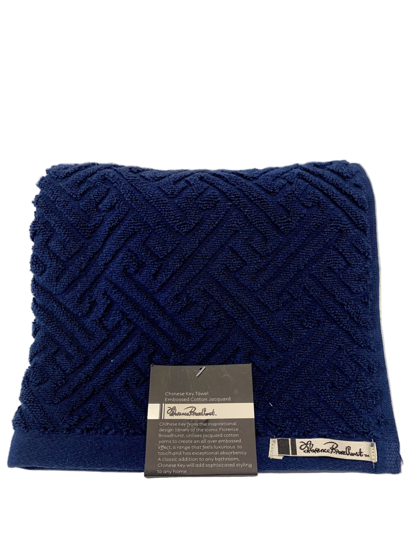 Florence Broadhurst - Chinese Key-Navy Hand Towel image 0