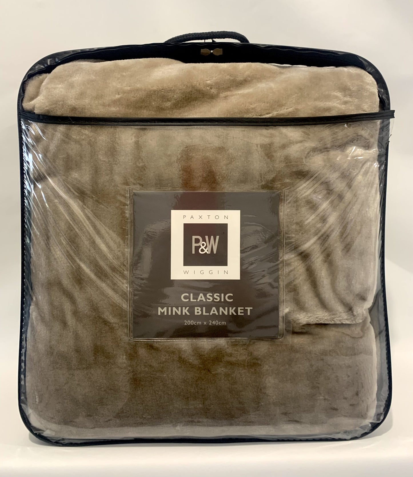 Paxton & Wiggin Classic Mink Blanket - Taupe image 0