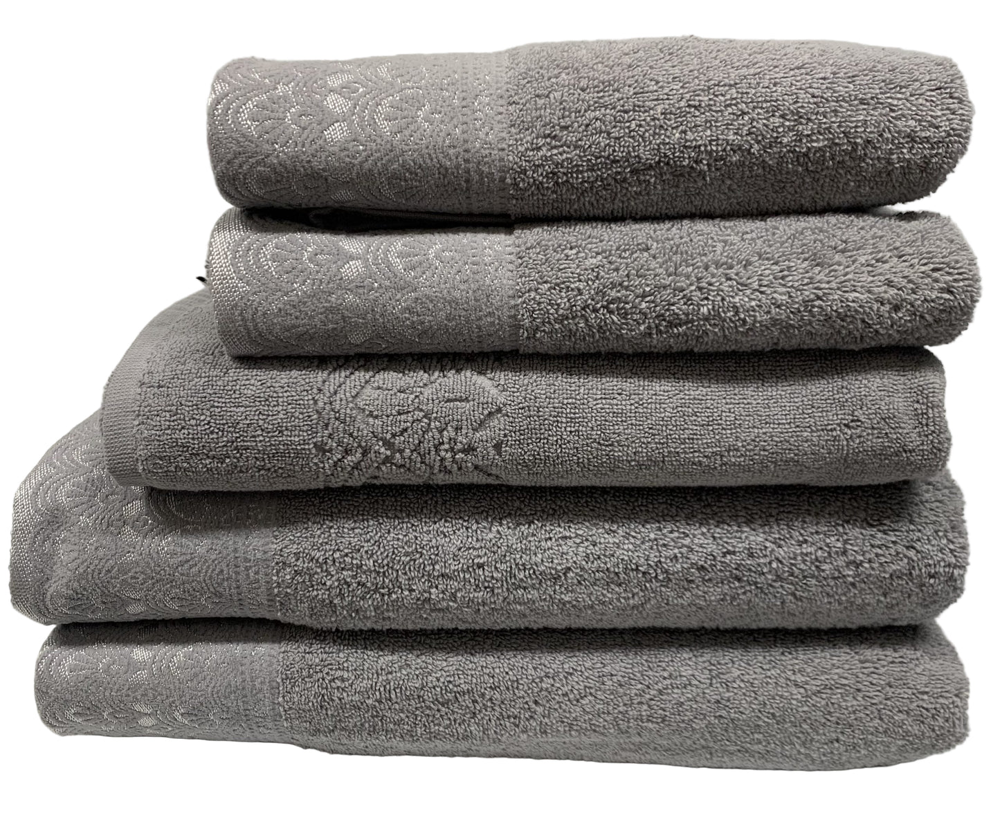 Bianca - Bath Towel 5pce Set - Victoria - Grey image 0
