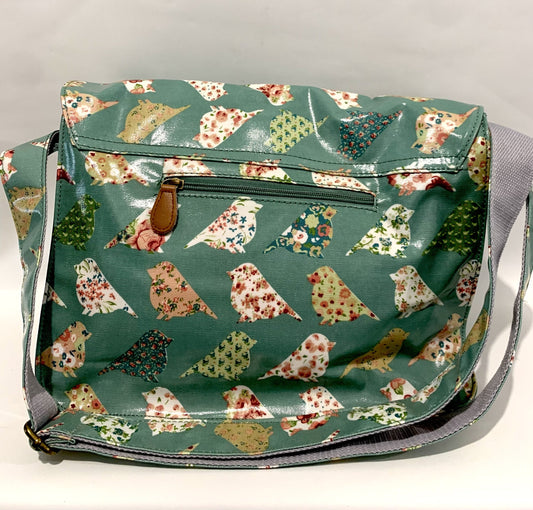 Floral Bird Shoulder Bag - PVC Coated Cotton. image 1
