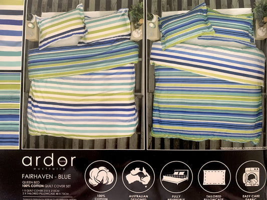 Ador Queen Quilt Set Fairhaven Blue image 0