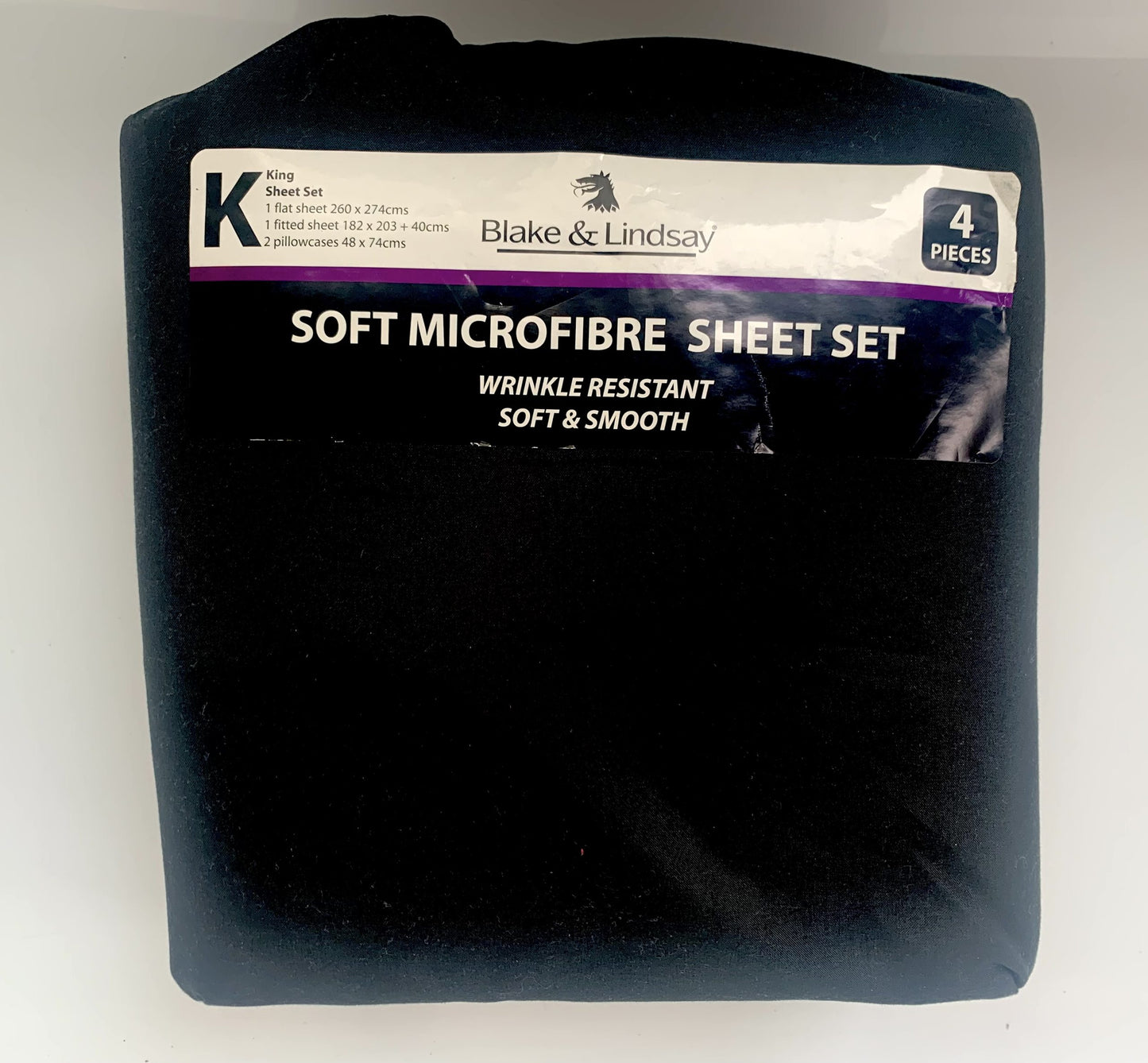 Blake and Lindsay Microfibre King Sheet Set Black image 0