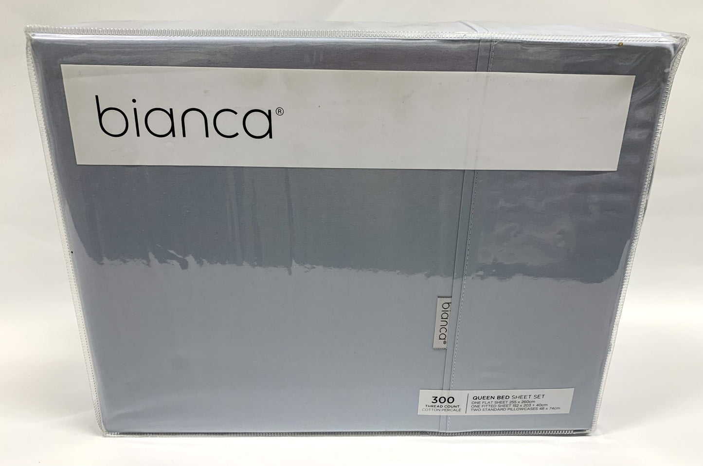 Bianca - Queen Sheet Set Heston 300 Thread Count - Steel Blue image 0