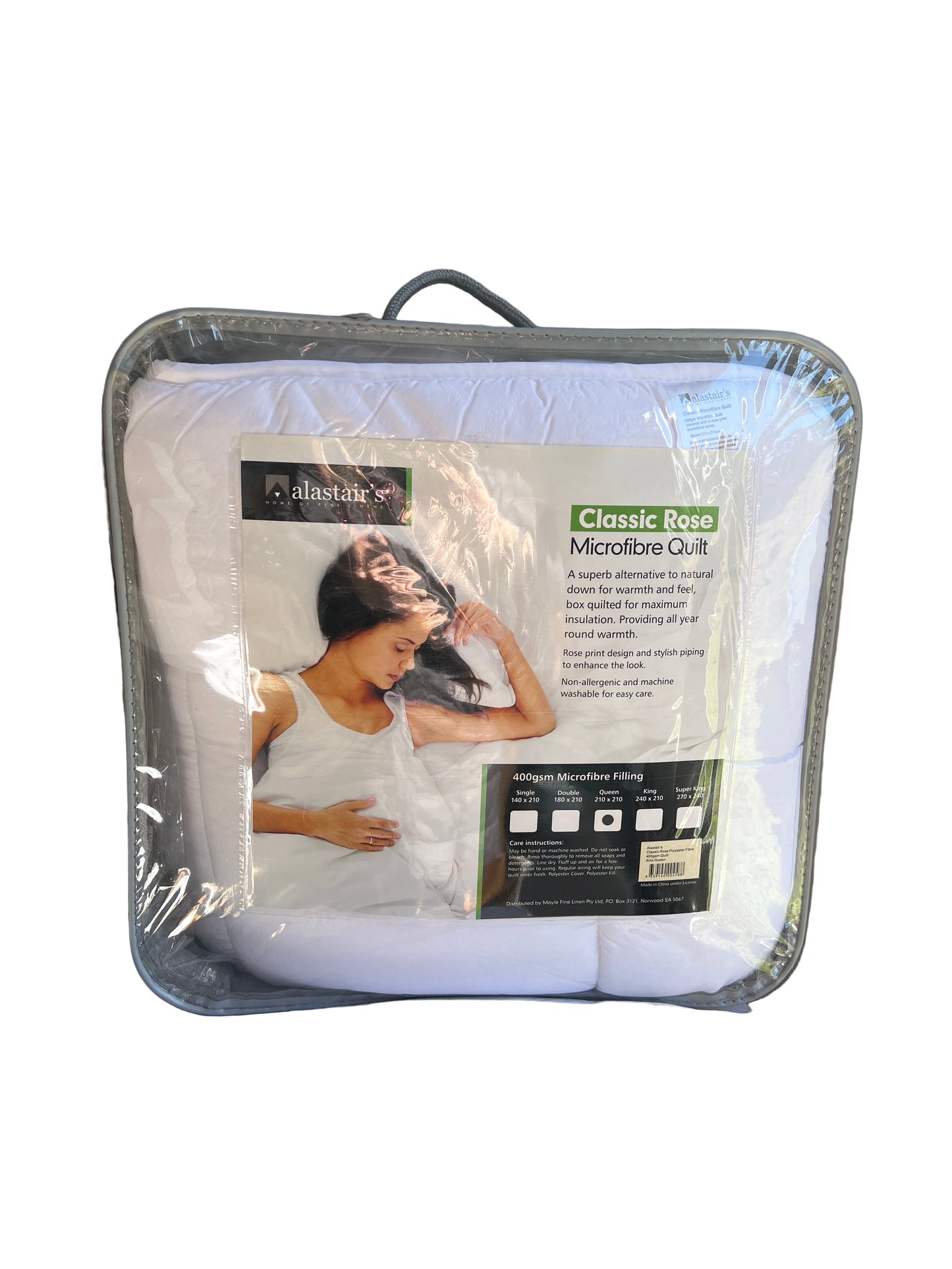 Alistairs - Queen - Classic Rose Microfibre Quilt