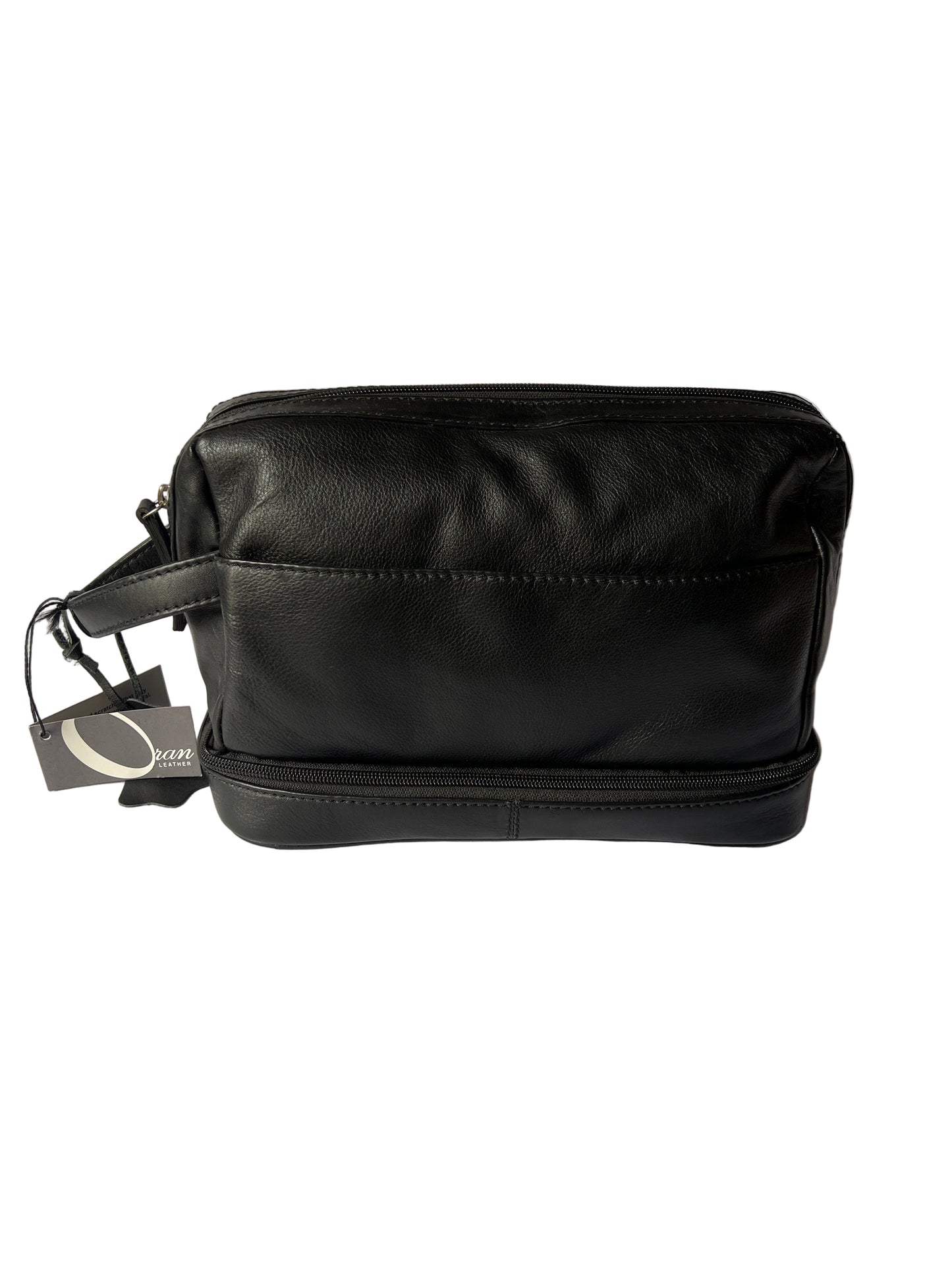 Oran - Leather Toiletry Bag Black