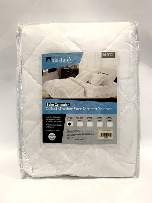 Alastairs - Soho Collection Quilted Microfibre Fitted Mattress Protector - Single image 0
