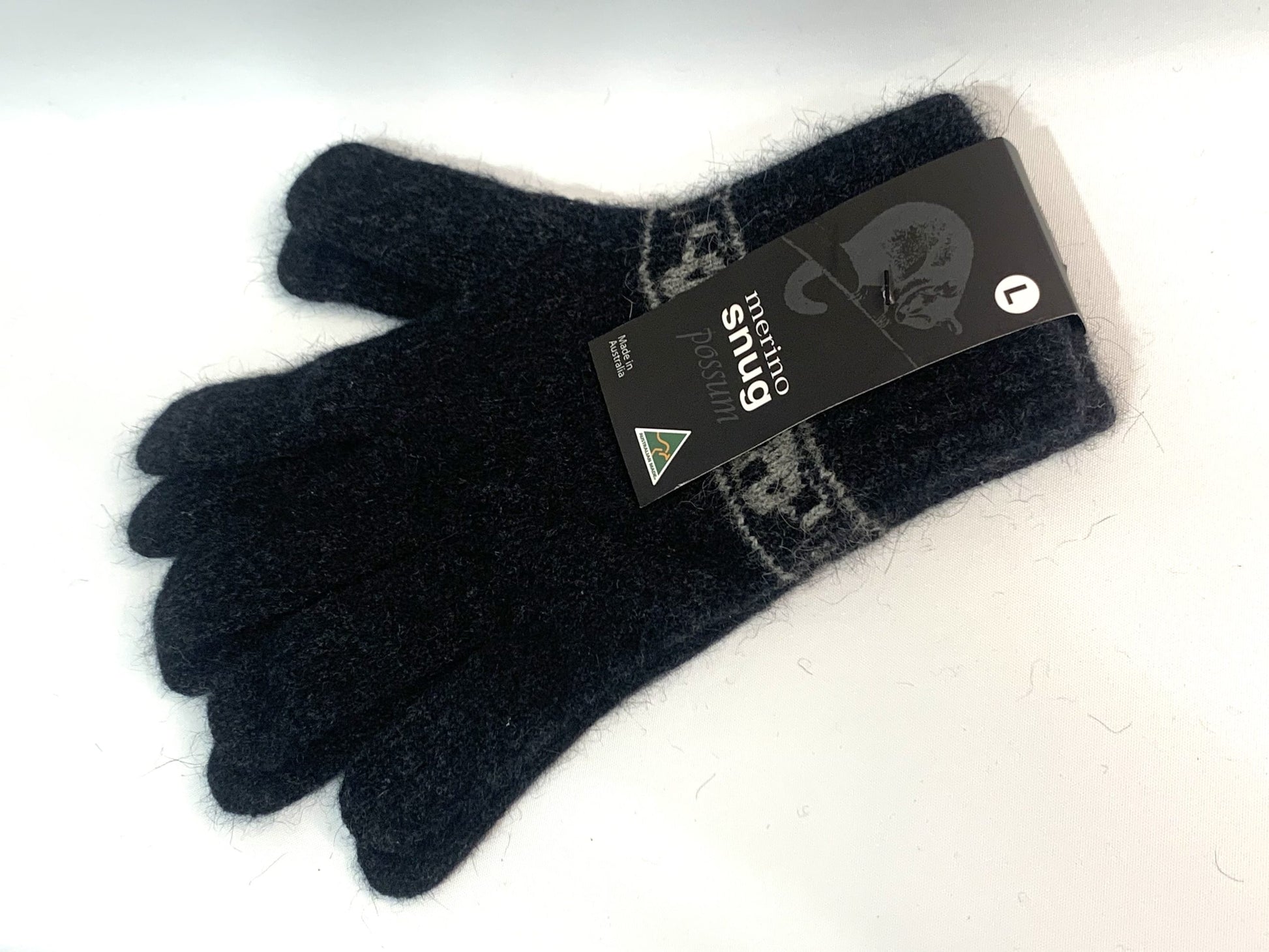 Merino Snug Possum Gloves - Large - Charcoal image 0