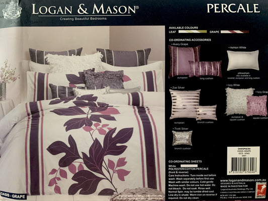 Logan & Mason King Quilt Set- Oasis Grape image 0