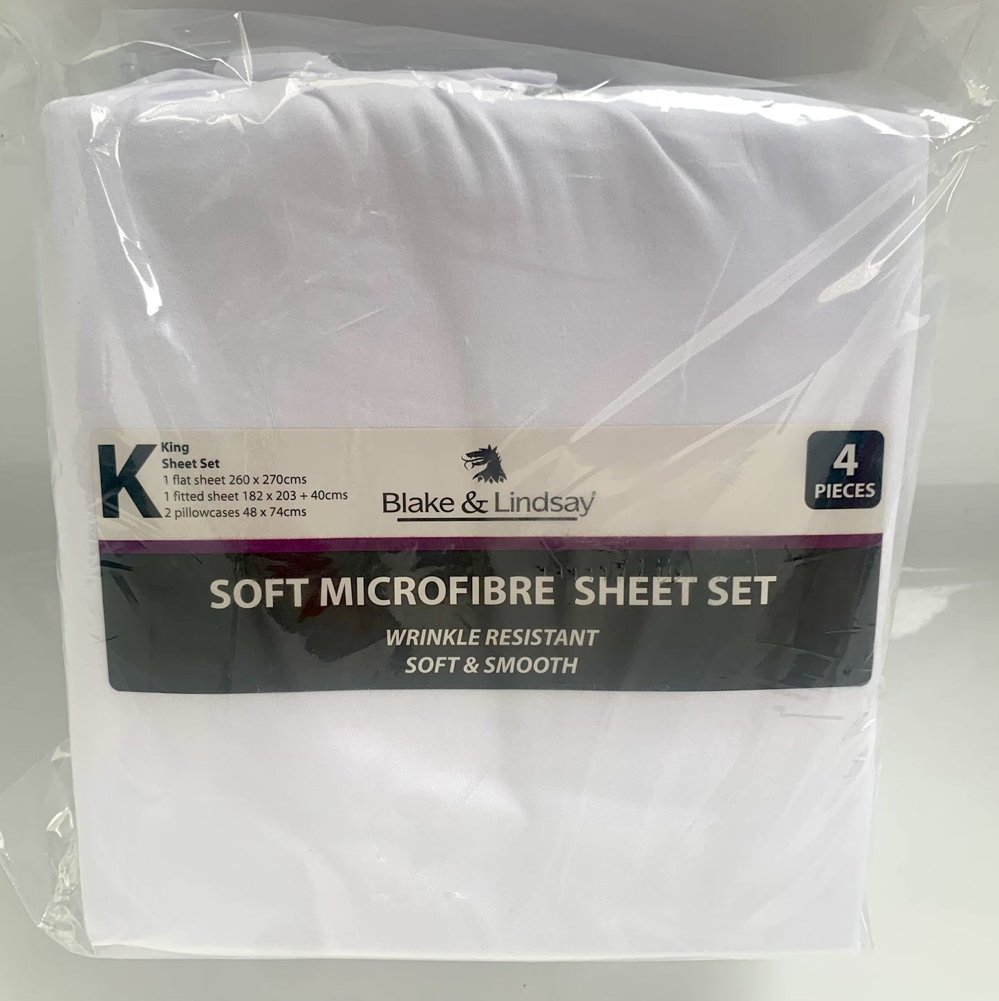 Blake and Lindsay Microfibre King Sheet Set White image 0