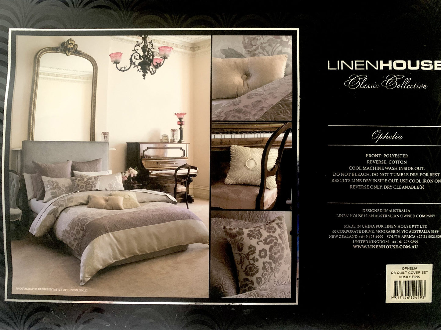 Linen House Classic Collection Queen Quilt Set - Ophelia Dusky Pink image 0