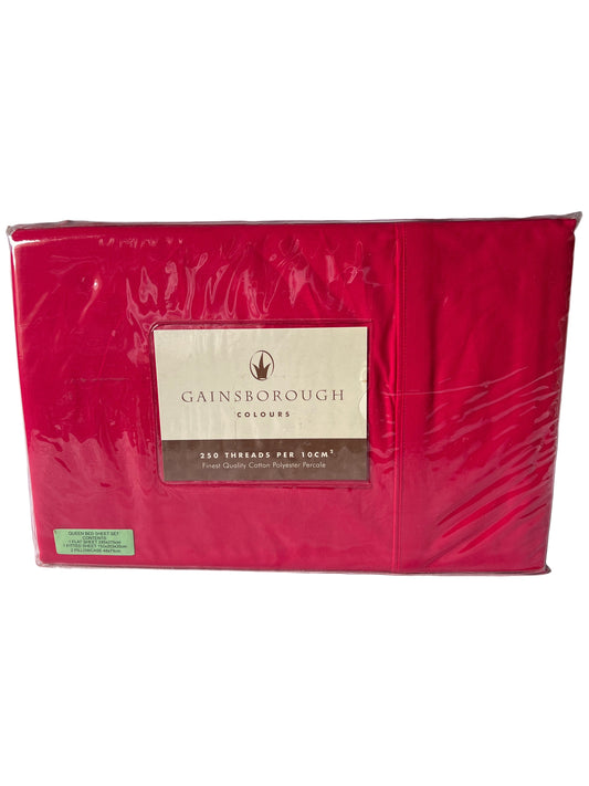 Gainsborough - Queen - 250Thread Queen Sheet Set - Raspberry