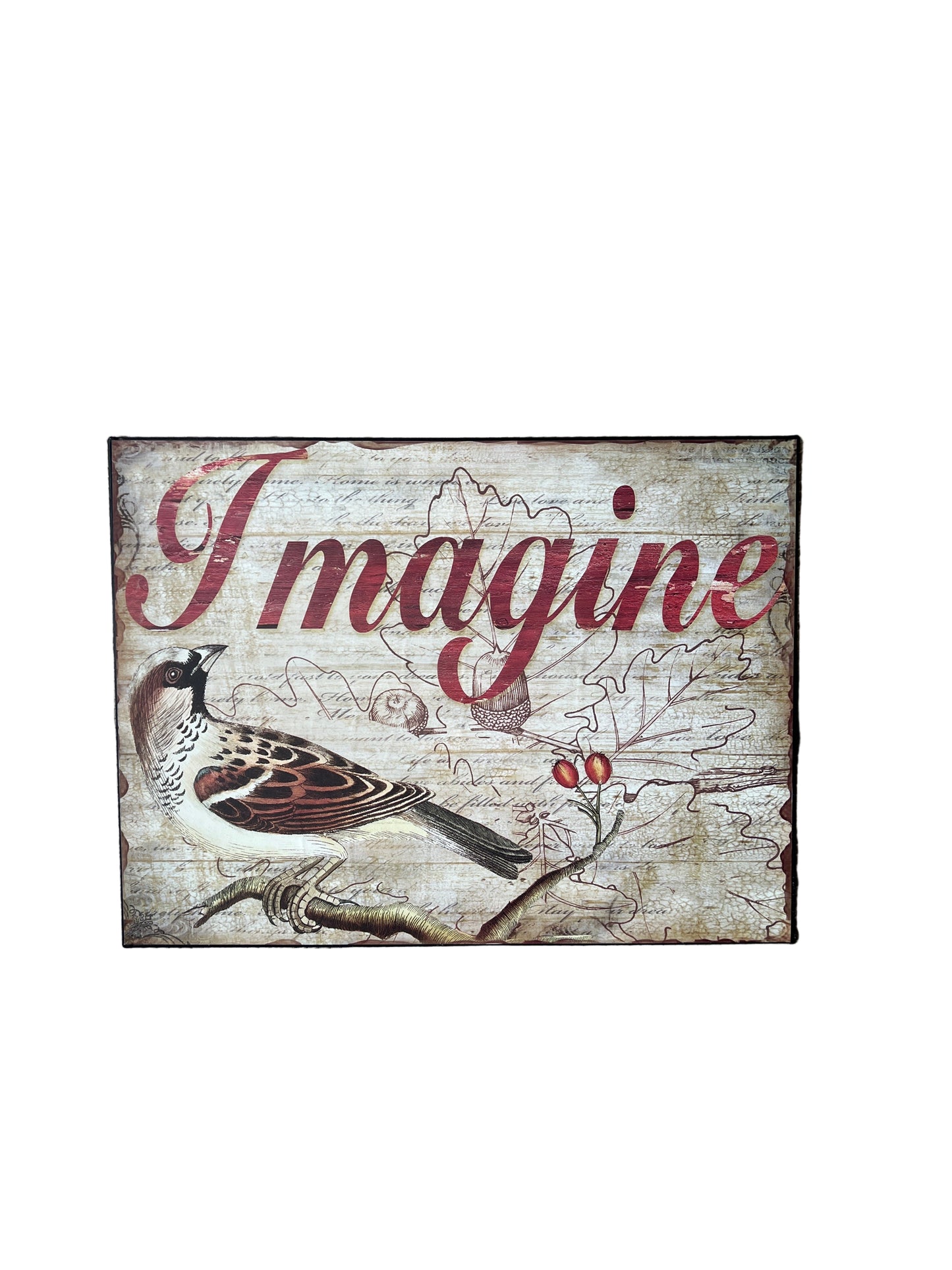 Imagine Metal Wall Sign