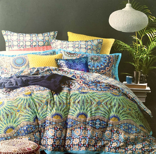 Logan & Mason LTD. Super King Quilt Set - Mandalay Aqua image 0