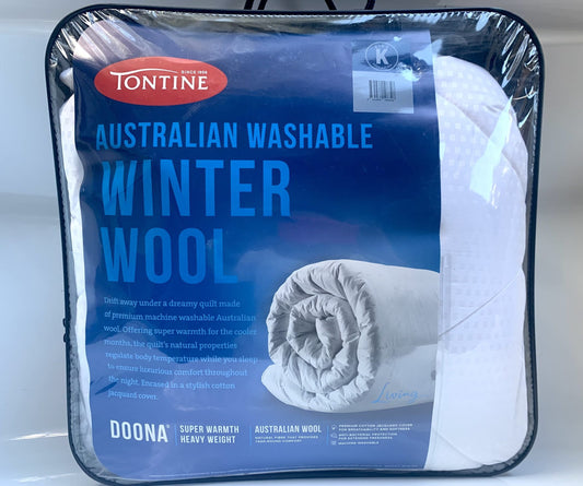 Tontine - King Quilt - Australian Washable Winter Wool image 0