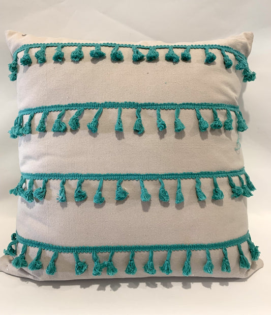 Tassle Cushion - Jade 45 x 45cm image 0