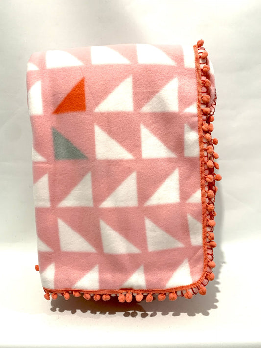 Fleece Throw - Pom Pom 150cm x 180cm image 0