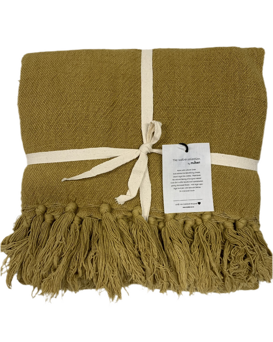 Mulberi Indira Throw - Ochre