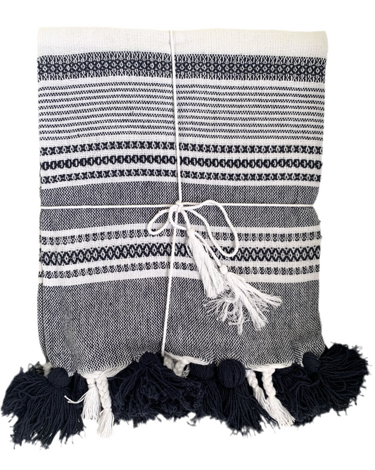 Bambury - Cotton Throw Navy