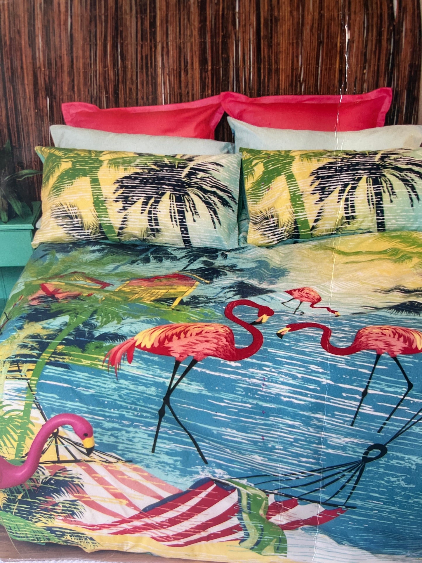 Retro - King - Flamingo Quilt Set